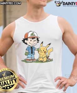 Cute Pokmon Strong Friendship Peanuts Tank Top featuring adorable characters in a vibrant design for fans and collectors.
