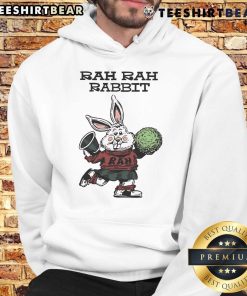 Cute Rah Rah Rabbit in a funny hoodie, perfect for cozy days and playful outfits for kids and adults alike.