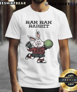 Cute Rah Rah Rabbit funny T-shirt featuring a playful rabbit design, perfect for casual wear and animal lovers.