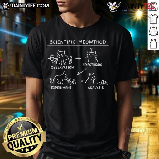 Cute Scientific Meowthod T-Shirt featuring a playful cat design, perfect for science lovers and Pokmon fans alike.
