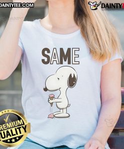 Alt Text: Cute Snoopy ice cream graphic on a stylish ladies tee, perfect for summer outings and casual wear.