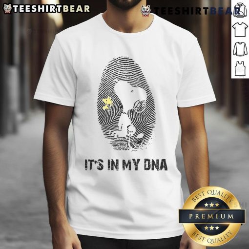 Alt Text: Cute Snoopy It's In My DNA T-shirt featuring an adorable Snoopy graphic, perfect for fans of the Peanuts comic.