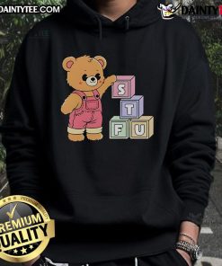 Cute STFU Bear Hoodie featuring an adorable bear design, perfect for casual wear and cozy comfort.
