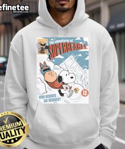 Alt Text: Cute Adventures of Superbeagle Snoopy Peanuts hoodie featuring a playful design and vibrant colors for dog lovers.