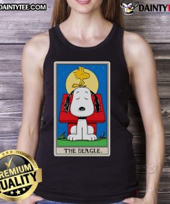 Alt Text: Cute the Beagle Tarot Snoopy tank top featuring a playful beagle design, perfect for pet lovers and tarot enthusiasts.