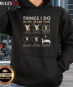 Alt Text: Cute Things I Do in My Spare Time Fennec Foxes Hoodie featuring adorable fennec fox graphics and cozy design.