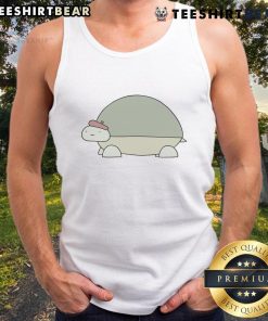 Cute turtle poorly drawn tank top design featuring a playful turtle illustration on a casual shirt.