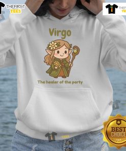 Cute Virgo The Healer of the Party hoodie featuring a stylish design perfect for astrology lovers.