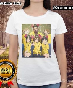 Cute Walter White from Breaking Bad with K-On! anime girls on a stylish tee, perfect for fans of both series.