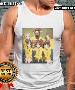 Alt Text: Cute Walter White Breaking Bad anime tank top featuring K-On girls, perfect for fans of anime and iconic TV shows.