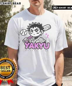 Alt Text: Cute Yakyu Anime Baseballism T-Shirt featuring a vibrant graphic of anime characters playing baseball.