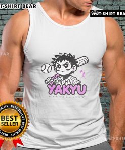 Alt Text: Cute Yakyu Anime Baseballism Tank Top featuring a fun design for anime and baseball fans, perfect for casual wear.