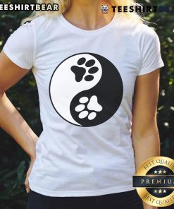 Adorable Cute Yin Yang Pows Ladies Tee featuring a playful yin yang design in vibrant colors for a stylish look.