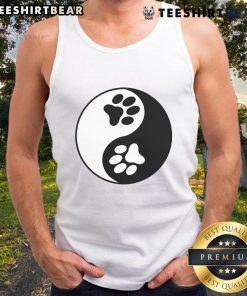 Alt Text: Cute Yin Yang Pows Tank Top featuring a playful design of colorful yin yang symbols on a stylish tank.