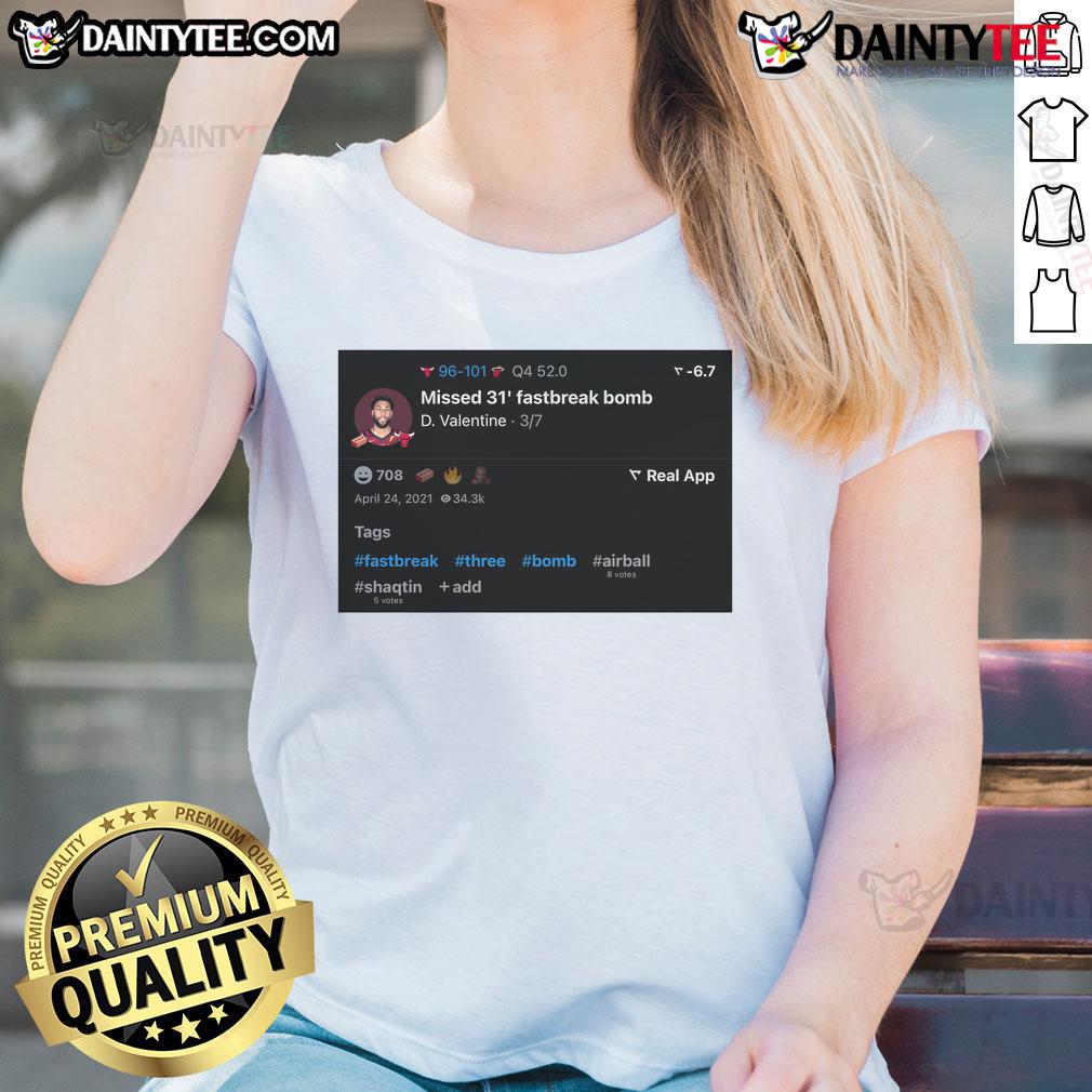 Funny Airball 31' Fastbreak Bomb Ladies Tee Funny Airball 31 Fastbreak Bomb Ladies Tee featuring a playful graphic design for sports enthusiasts.