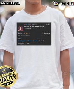 Funny Airball 31 Fastbreak Bomb T-Shirt featuring a humorous basketball design, perfect for sports fans and casual wear.