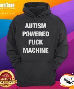 Funny Autism Powered Fck Machine Hoodie showcasing a humorous design for autism awareness and unique style.