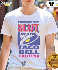Funny Biggest Slut In The Cantina T-Shirt featuring humorous graphic design and vibrant colors for casual wear.