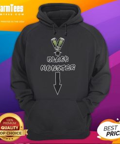 Funny black monster meme hoodie featuring a quirky monster design, perfect for casual wear and meme lovers.
