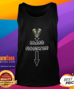 Funny black monster meme tank top with vibrant graphics, perfect for casual wear and meme lovers.