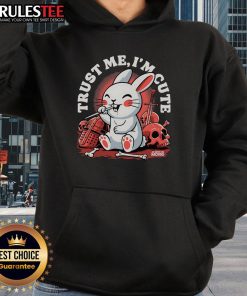 Funny Bunny Trust Me I'm Cute Hoodie featuring a playful rabbit graphic, perfect for casual and cozy outfits.