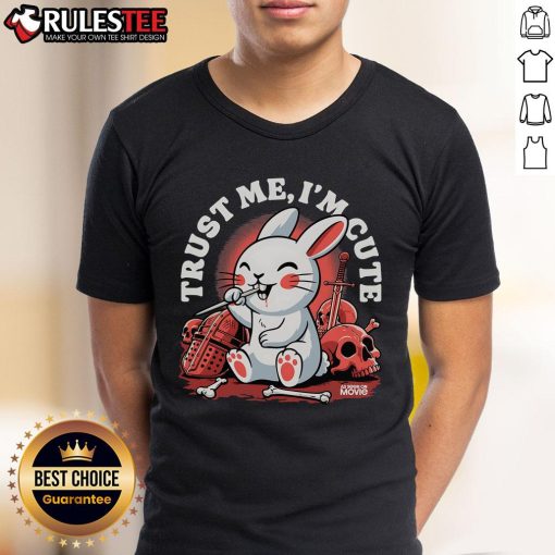 Funny Bunny Trust Me I'M Cute T-Shirt featuring an adorable bunny graphic perfect for Easter or casual wear.
