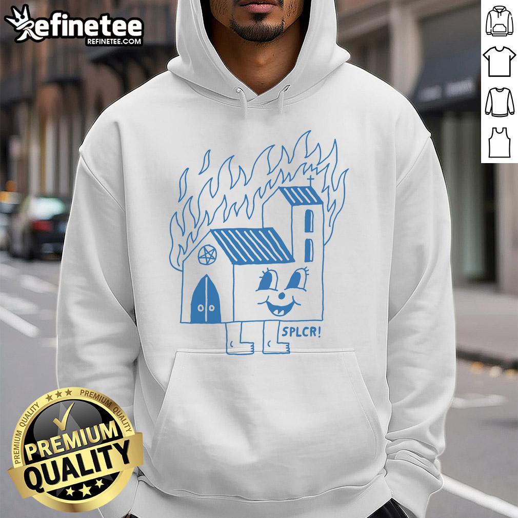 Funny Burning Church Hoodie Funny Burning Church Hoodie featuring a humorous design with flames and playful text, perfect for unique fashion statements.