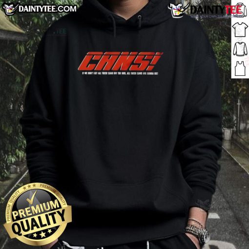 Funny cars hoodie featuring a humorous graphic about saving cans from the bus. Perfect for car lovers and humor fans.