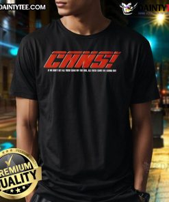 Alt Text: Funny Cars t-shirt with slogan about saving cans on a bus, featuring a playful design and vibrant colors.