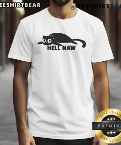 Funny Cat Hell Naw T-Shirt featuring a humorous cat graphic, perfect for cat lovers and quirky fashion enthusiasts.