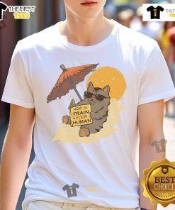 Funny Cat How To Train Your Human T-Shirt featuring a playful cat illustration and humorous text design.