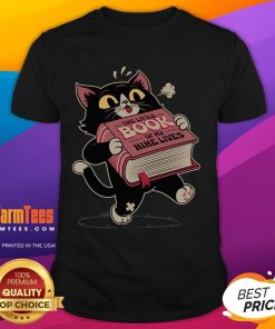 Funny Cat The Little Book Of My Nine Lives cute T-shirt featuring a playful cat design, perfect for cat lovers and humor enthusiasts.