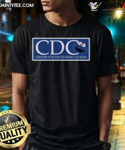 Funny CDC Center for Devouring Cookies Monster Cookies T-Shirt featuring a playful cookie monster design.