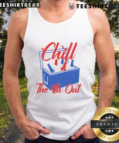 Funny Chill The 4th Out Fourth of July Beer Cooler Tank Top for festive summer celebrations and BBQs.