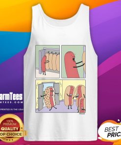 Funny cool hot dog dress tank top featuring a playful hot dog graphic, perfect for summer outings and casual wear.