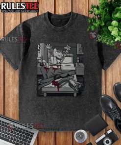 Funny Cubist Mafia washed t-shirt featuring vibrant artwork and playful design, perfect for casual wear and art lovers.