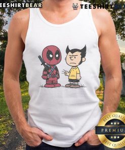 Funny Deadpool and Wolverine Angry Boys Peanuts Tank Top featuring comic-inspired designs, perfect for fans of Marvel.