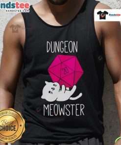 Funny Dungeon Meowster nerdy cat tank top featuring a playful cat design, perfect for feline lovers and gamers.