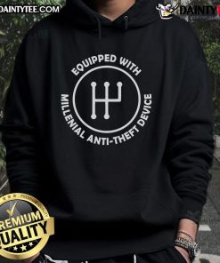 Funny Millennial Anti-Theft OneDrive Icon Hoodie featuring a playful design for tech-savvy individuals.