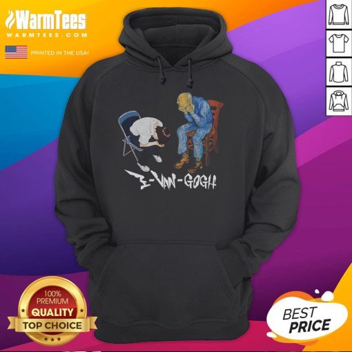 Funny Evangogh and Shinji in a chair meme hoodie, showcasing a humorous design perfect for anime and meme lovers.