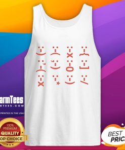 Funny Face Communication and Social Interaction Tank Top featuring playful graphics for a fun casual look.