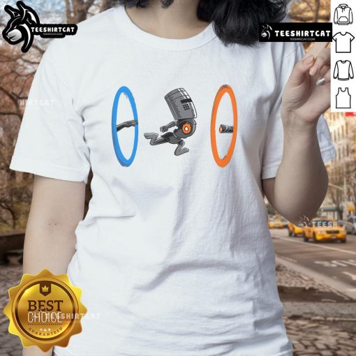 Funny False Portal Ladies Tee featuring a whimsical design, perfect for casual wear and expressing your unique style.