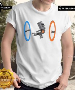 Funny False Portal T-Shirt featuring a whimsical design with a playful illusion of a portal, perfect for gamers and humor lovers.