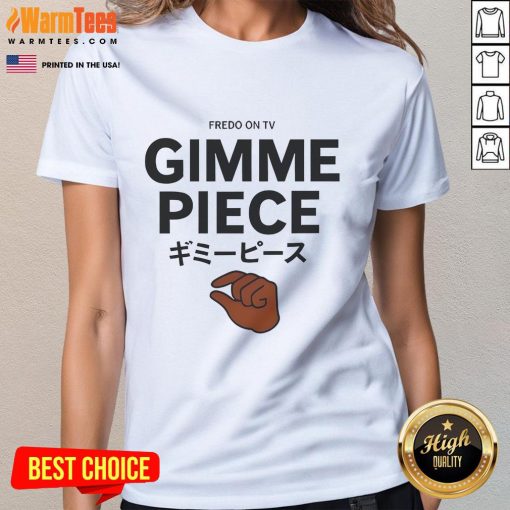 Funny Fredo on TV graphic tee for ladies featuring a humorous design, perfect for casual wear and fans of comedy.
