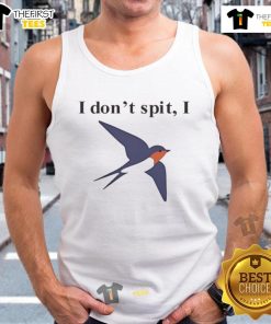 Funny I Don't Spit I Swallow bird pun tank top featuring a humorous design, perfect for bird lovers and pun enthusiasts.