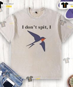 Funny I Dont Spit, I Swallow Bird Pun T-Shirt design featuring a playful bird graphic and humorous text. Perfect for pun lovers!