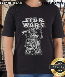 Funny ladies' tee featuring 'I Watch Star Wars For The War Crimes' slogan, perfect for Star Wars fans with a sense of humor.