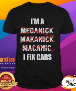 Alt Text: Funny I Fix Cars T-Shirt featuring a humorous graphic design, perfect for car enthusiasts and mechanics.