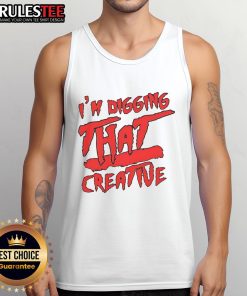 Funny I'm Digging That Creative Tank Top featuring a quirky design and vibrant colors, perfect for casual summer wear.