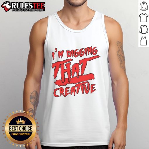 Funny I'm Digging That Creative Tank Top featuring a quirky design and vibrant colors, perfect for casual summer wear.